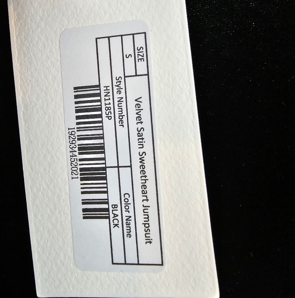 ENDLESS Rose Velvet Satin Sweetheart Jumpsuit in Size Small black NWT - Picture 6 of 9